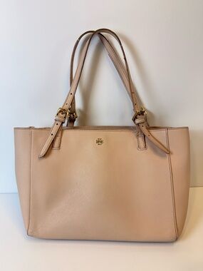 Tory Burch York Small Buckle Tote Powder Pink